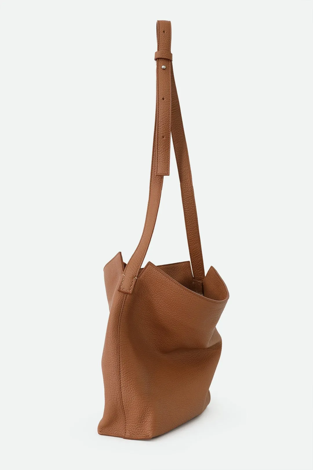 VINCENZA ITALIAN LEATHER BUCKET BAG NATURAL CUOIO