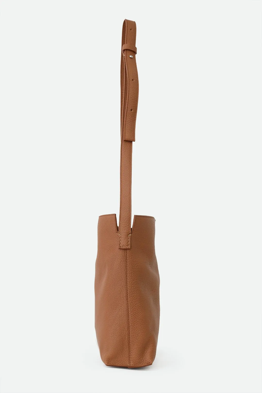 VINCENZA ITALIAN LEATHER BUCKET BAG NATURAL CUOIO