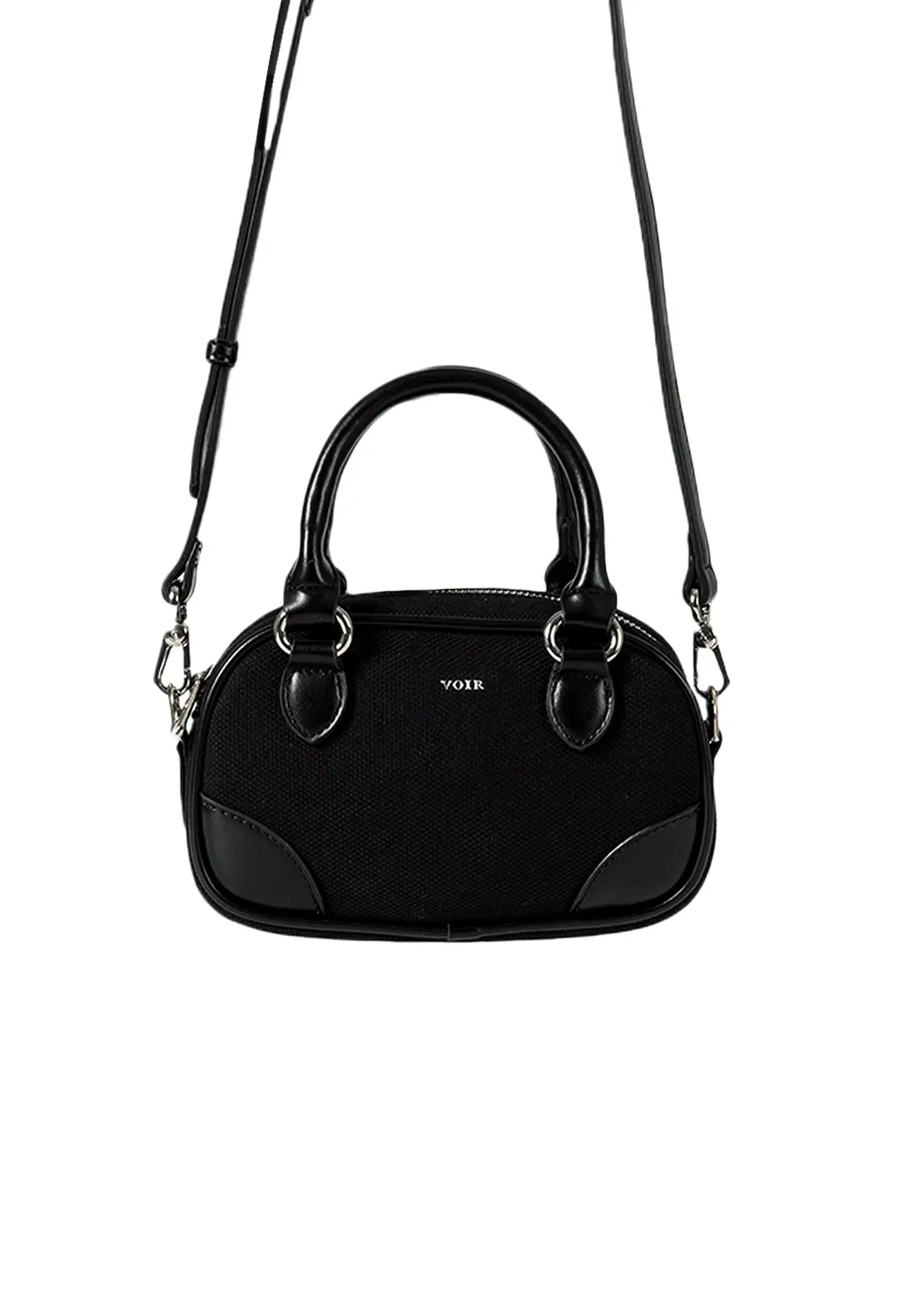 Stylish VOIR CLEO Mini Top Handle Satchel Canvas Bag - Chic and Versatile Handbag for Everyday Use