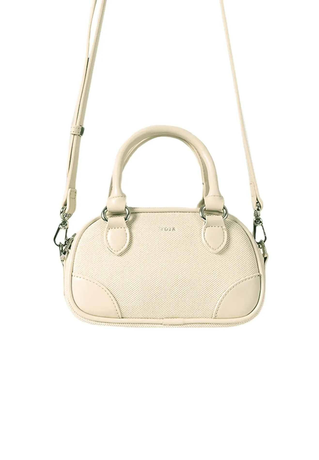 Stylish VOIR CLEO Mini Top Handle Satchel Canvas Bag - Chic and Versatile Handbag for Everyday Use