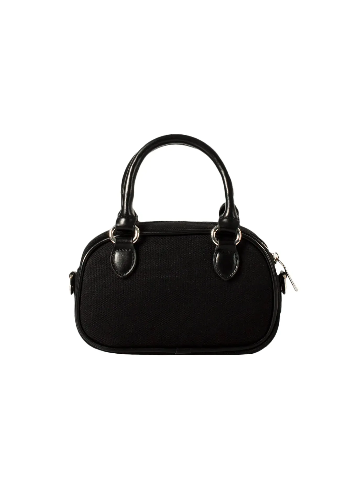 Stylish VOIR CLEO Mini Top Handle Satchel Canvas Bag - Chic and Versatile Handbag for Everyday Use