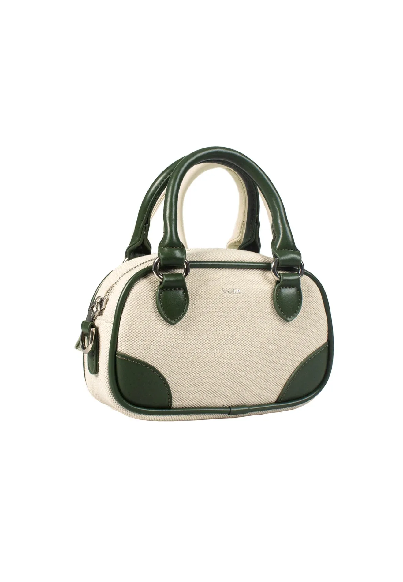 Stylish VOIR CLEO Mini Top Handle Satchel Canvas Bag - Chic and Versatile Handbag for Everyday Use