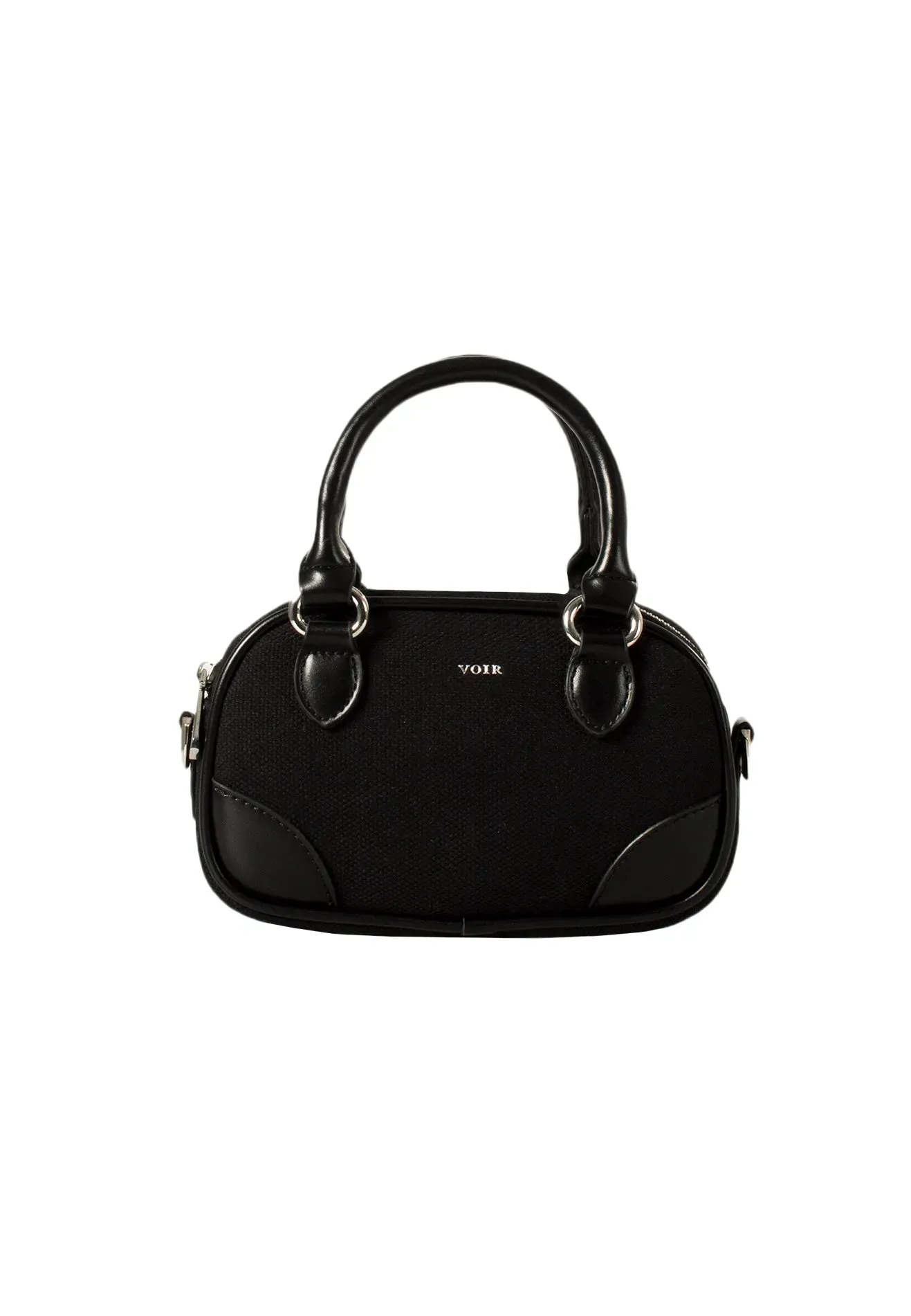 Stylish VOIR CLEO Mini Top Handle Satchel Canvas Bag - Chic and Versatile Handbag for Everyday Use