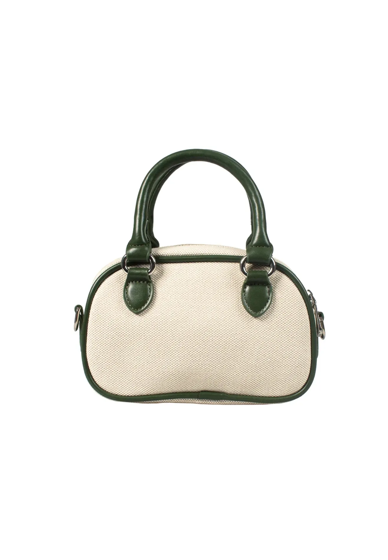 Stylish VOIR CLEO Mini Top Handle Satchel Canvas Bag - Chic and Versatile Handbag for Everyday Use